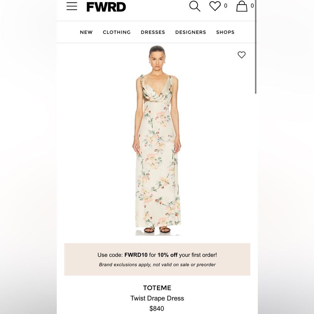 Toteme twist drape floral dress - Picture 5 of 5